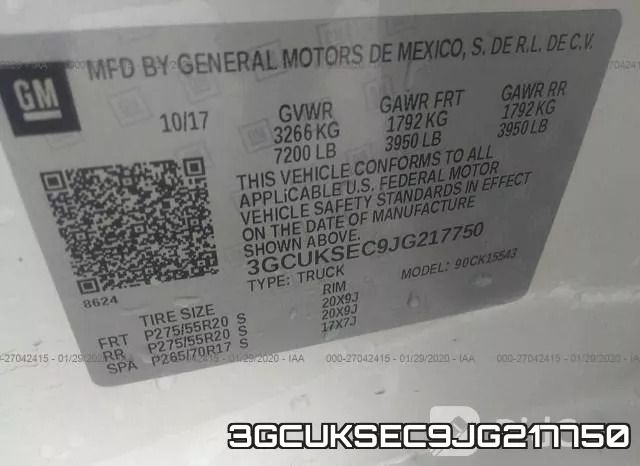 3GCUKSEC9JG217750 фото 10