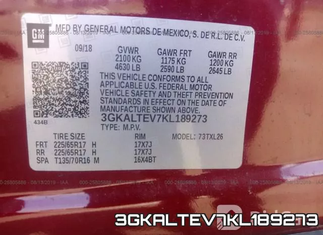 3GKALTEV7KL189273 фото 10