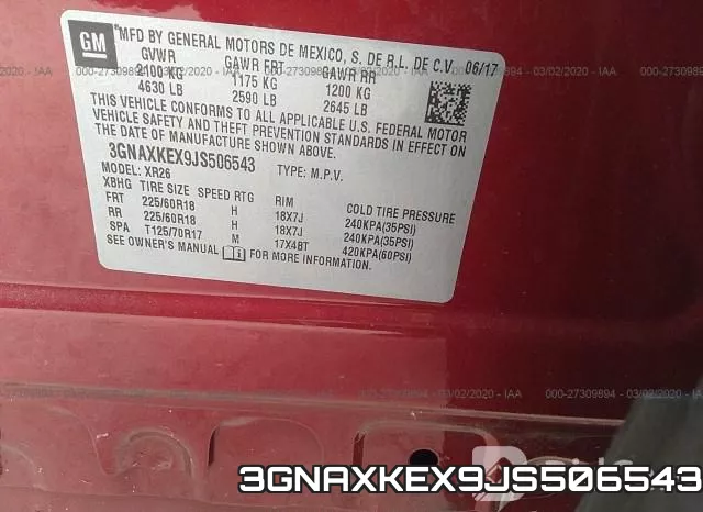 3GNAXKEX9JS506543 фото 10