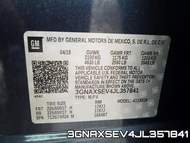 3GNAXSEV4JL357841 фото 2