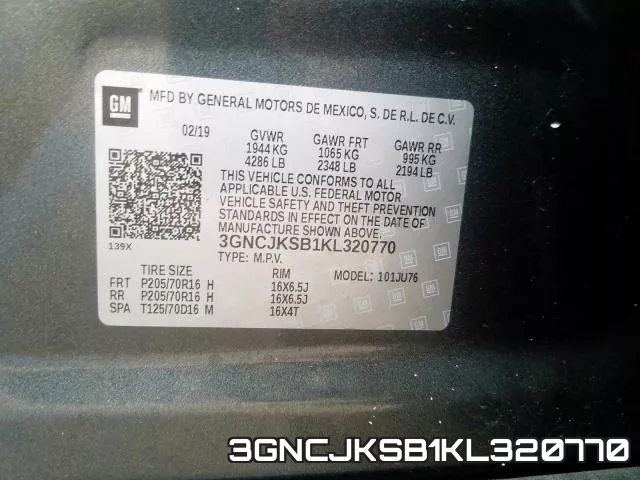 3GNCJKSB1KL320770 фото 2