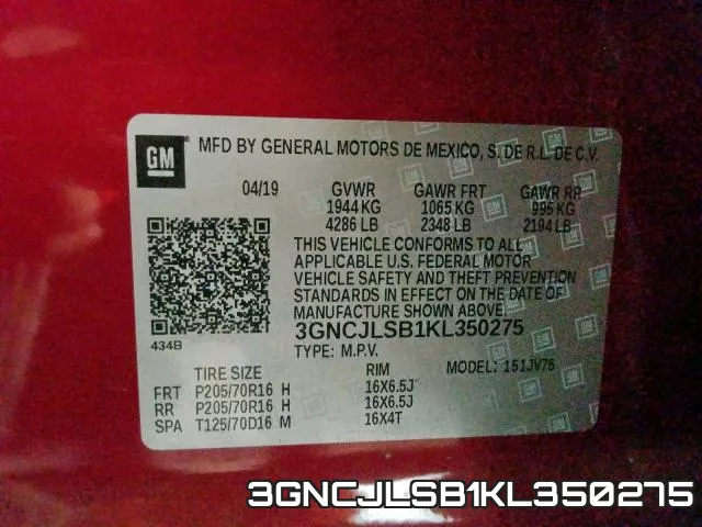 3GNCJLSB1KL350275 фото 2