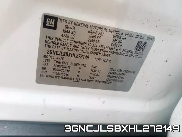 3GNCJLSBXHL272149 фото 2