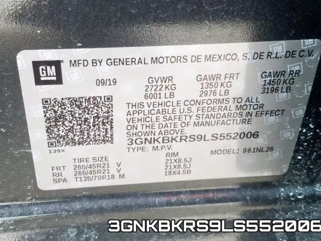 3GNKBKRS9LS552006 фото 2