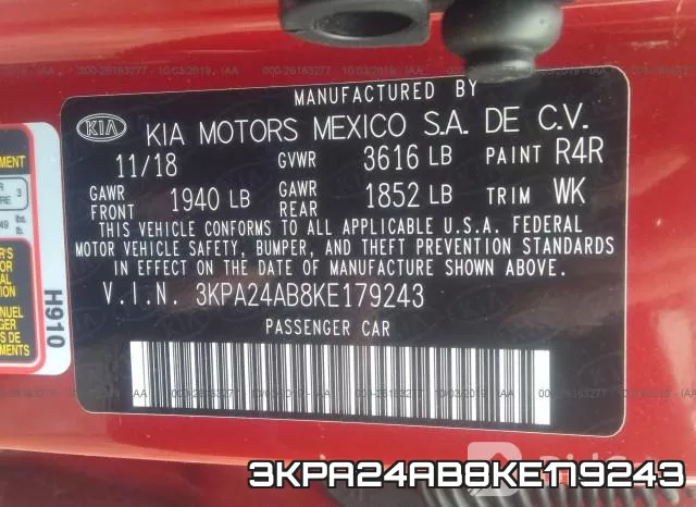 3KPA24AB8KE179243 фото 10