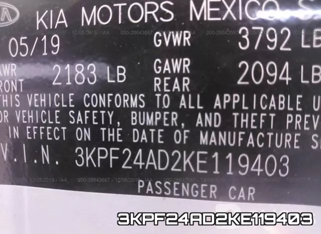 3KPF24AD2KE119403 фото 10