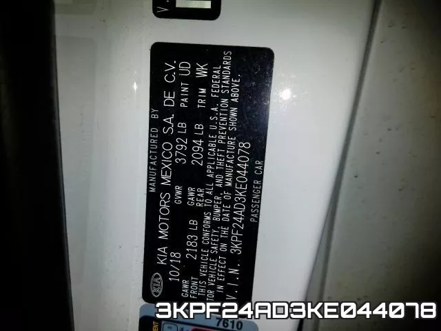 3KPF24AD3KE044078 фото 2