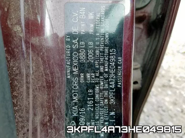 3KPFL4A73HE049815 фото 2