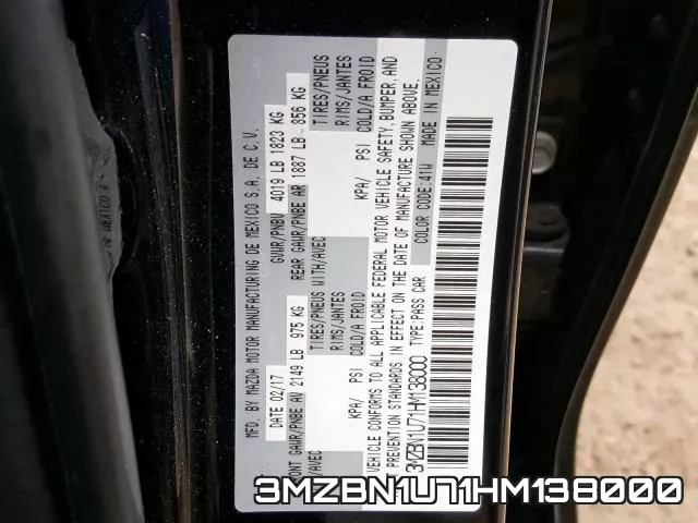 3MZBN1U71HM138000 фото 2