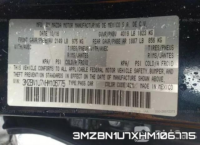 3MZBN1U7XHM106775 фото 10