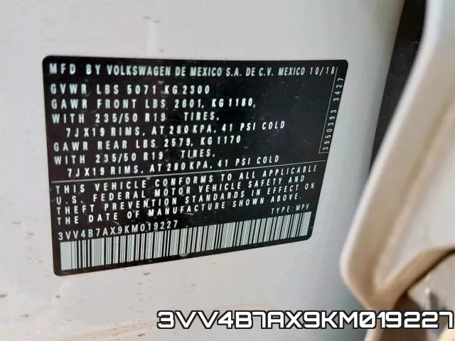 3VV4B7AX9KM019227 фото 2