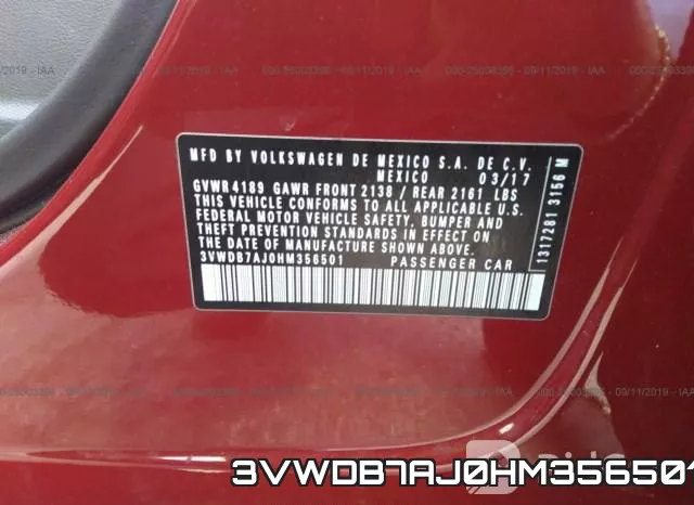 3VWDB7AJ0HM356501 фото 10