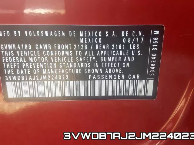 3VWDB7AJ2JM224023 фото 2