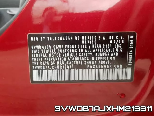 3VWDB7AJXHM219811 фото 2