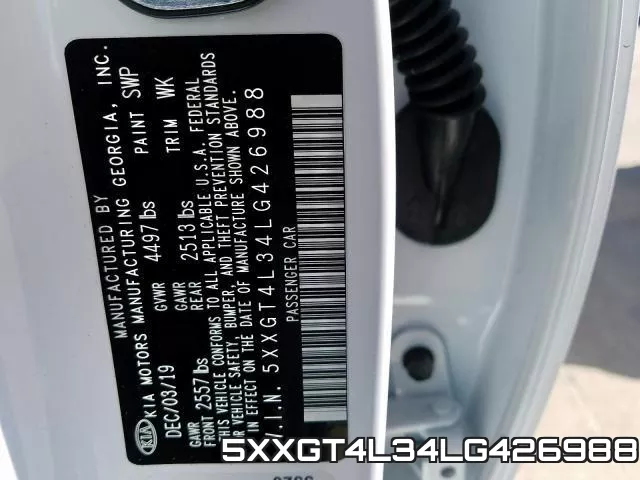 5XXGT4L34LG426988 фото 2