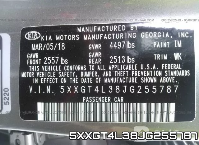 5XXGT4L38JG255787 фото 10