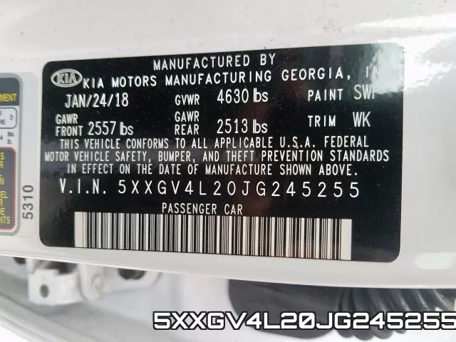 5XXGV4L20JG245255 фото 2