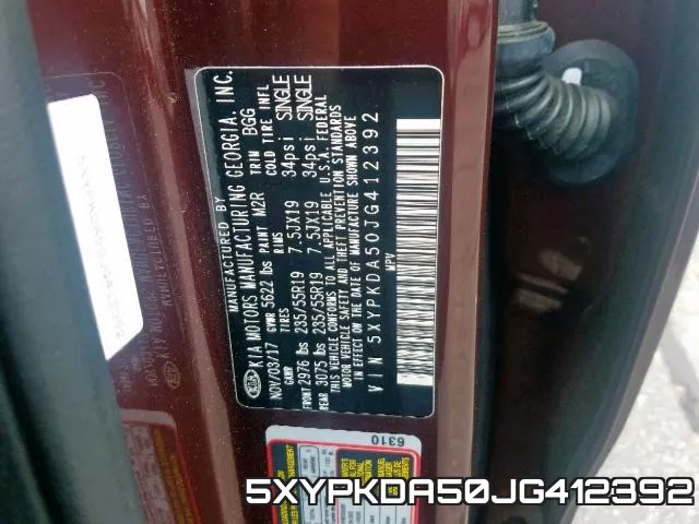 5XYPKDA50JG412392 фото 2