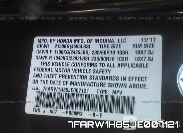 7FARW1H85JE007121 фото 10