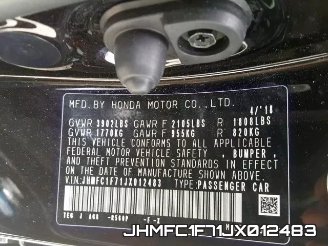 JHMFC1F71JX012483 фото 2