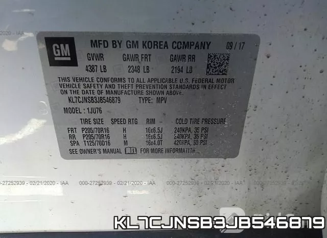 KL7CJNSB3JB546879 фото 10