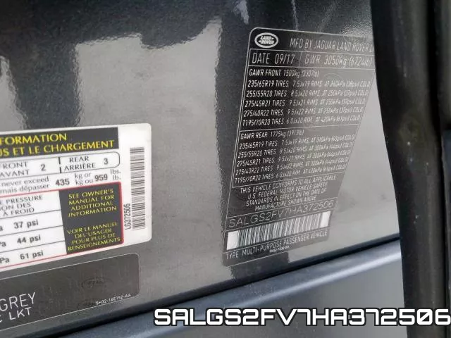 SALGS2FV7HA372506 фото 2