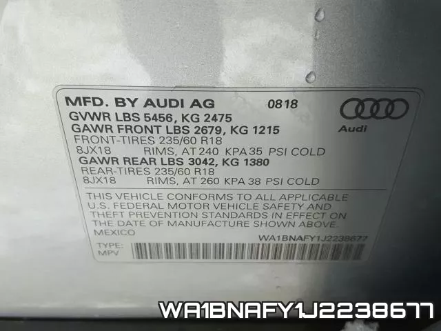 WA1BNAFY1J2238677 фото 2