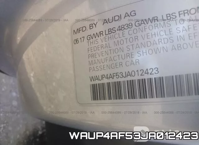 WAUP4AF53JA012423 фото 10