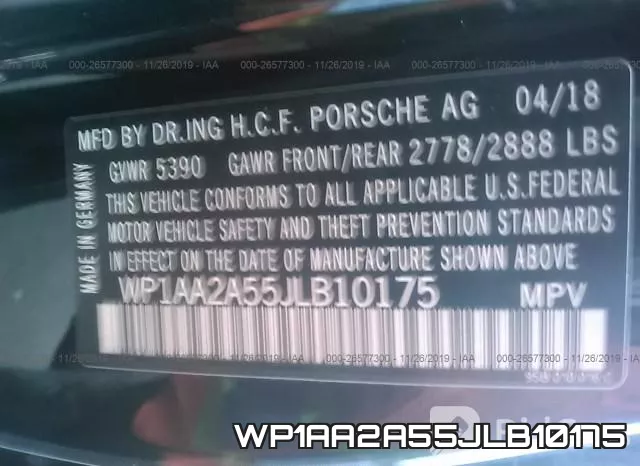 WP1AA2A55JLB10175 фото 10