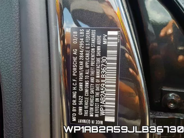 WP1AB2A59JLB36730 фото 2