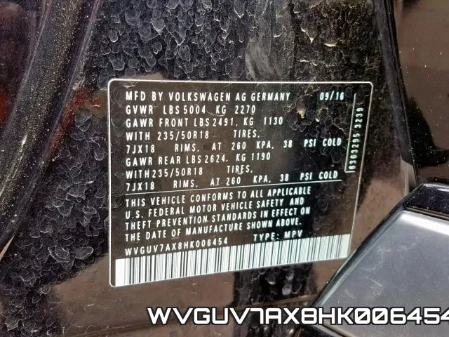 WVGUV7AX8HK006454 фото 2