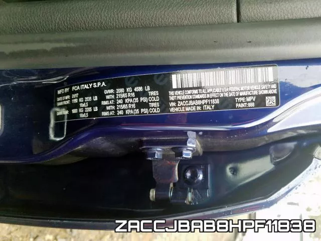 ZACCJBAB8HPF11838 фото 2