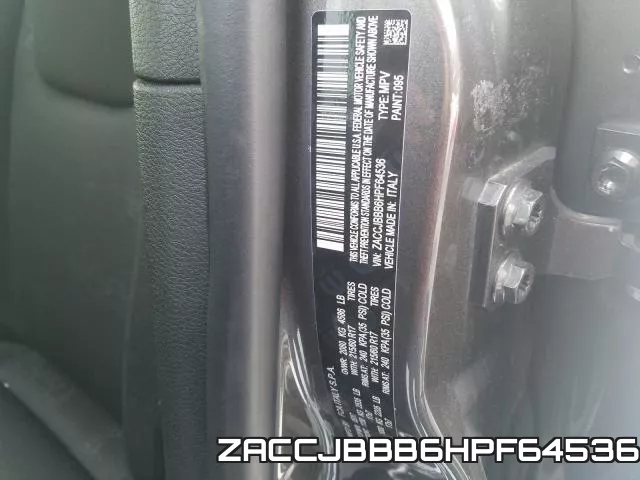 ZACCJBBB6HPF64536 фото 2