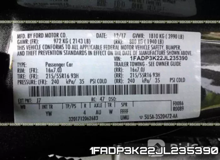 1FADP3K22JL235390 фото 10