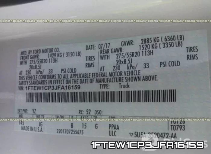 1FTEW1CP3JFA16159 фото 10