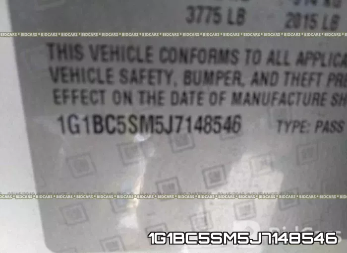 1G1BC5SM5J7148546 фото 10