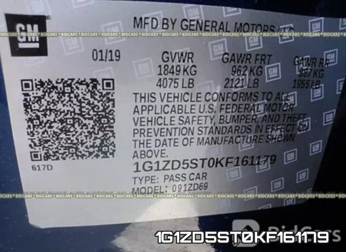 1G1ZD5ST0KF161179 фото 10