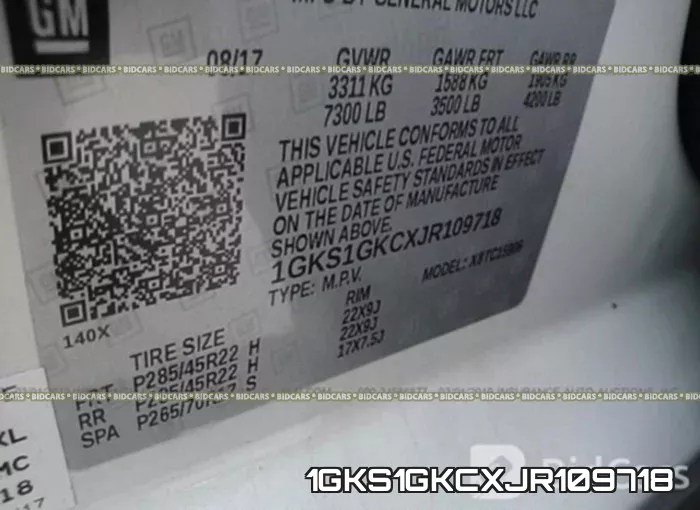 1GKS1GKCXJR109718 фото 10