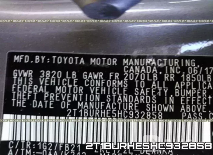 2T1BURHE5HC932858 фото 10