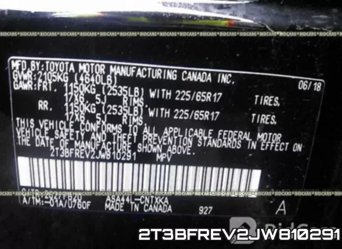 2T3BFREV2JW810291 фото 10