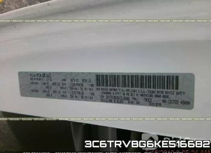 3C6TRVBG6KE516682 фото 9