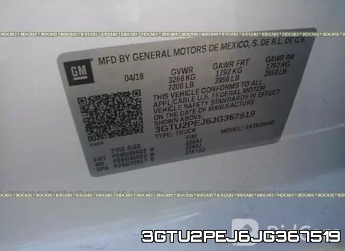 3GTU2PEJ6JG367519 фото 10