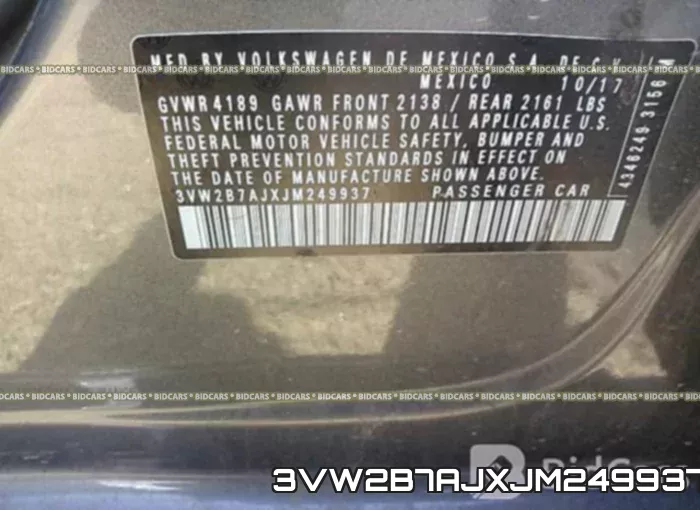 3VW2B7AJXJM249937 фото 10