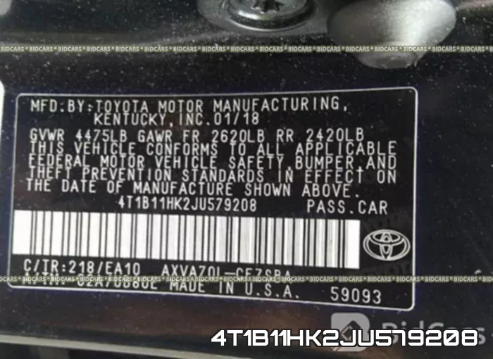 4T1B11HK2JU579208 фото 10