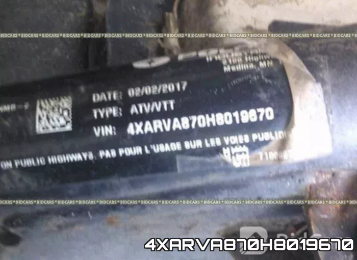4XARVA870H8019670 фото 2