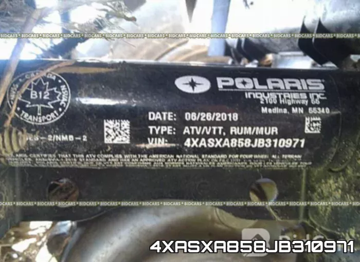 4XASXA858JB310971 фото 2