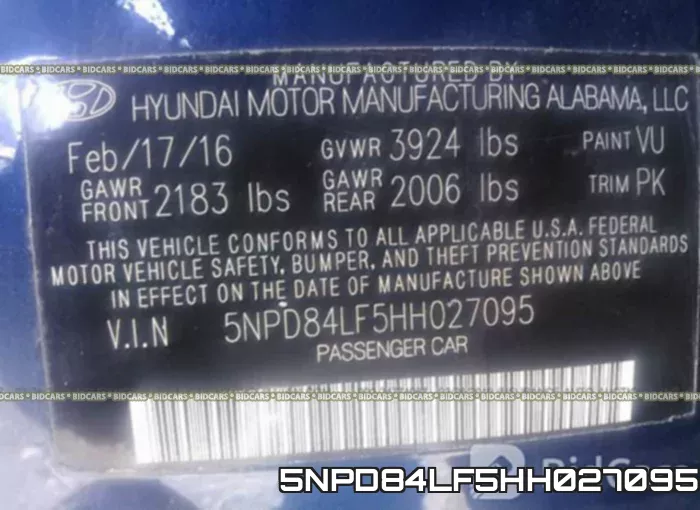 5NPD84LF5HH027095 фото 10