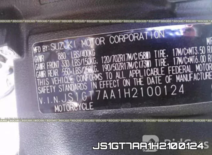 JS1GT7AA1H2100124 фото 2