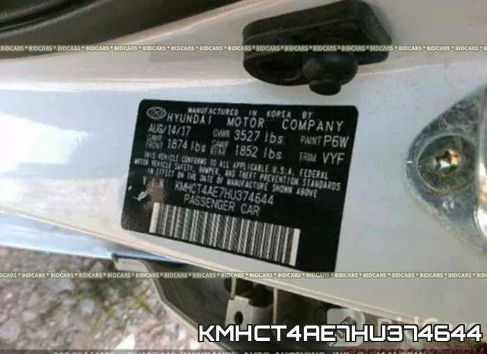 KMHCT4AE7HU374644 фото 6