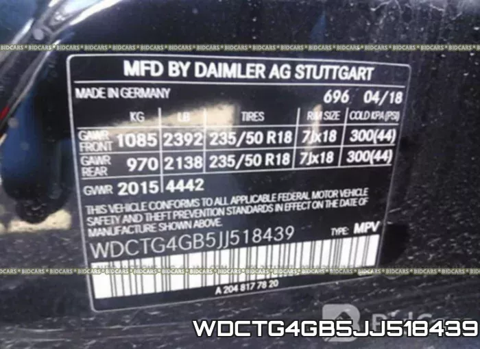WDCTG4GB5JJ518439 фото 10